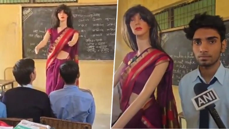 UP Student Builds AI Teacher Robot: Bulandshahr Innovator Creates ‘Sophie’ Using LLM Chipset to Teach and Clear Doubts; Calls for Research Labs in Every District (Watch Video)