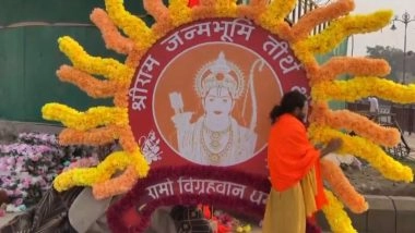 Ram Mandir Dharm Dhwaj Ceremony: Ayodhya Prepares With 100 Tons of Flowers for Ram Temple (Watch Video)