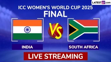 India Women vs South Africa Women Free Live Streaming Online of ICC Women’s Cricket World Cup 2025 Final: How To Watch IND-W vs SA-W CWC Match Free Live Telecast in India?
