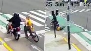 Russian Woman Turns Tables on Robbers in Buenos Aires: Alexandra Doketova Drags Thief Off Moving Bike, Pins Him Down in Argentina; CCTV Video Goes Viral