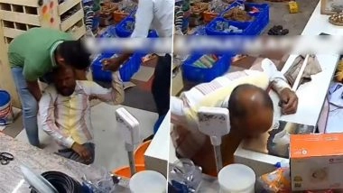 Sudden Death Caught on Camera in Mandya: 58-Year-Old Man Collapses Inside Paint Shop, Dies of Heart Attack Within Seconds; Video Surfaces