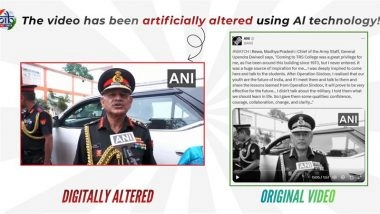 Did Army Chief Upendra Dwivedi Say Non-Caste Hindu Soldiers Are Being Removed in Saffronised India? PIB Fact Check Debunks Fake AI-Generated Video