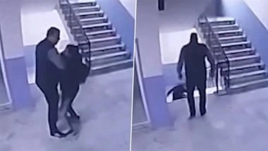 Turkey Shocker: School Principal Forcibly Throws Autistic Student Down Stairs in Manisa, Fired and Arrested After CCTV Video Surfaces