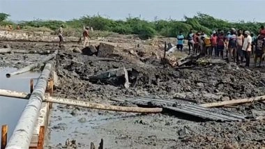 Plane Crash in Tamil Nadu: Air Force Training Aircraft Crashes Near Thiruporur in Chengalpattu (Watch Video)