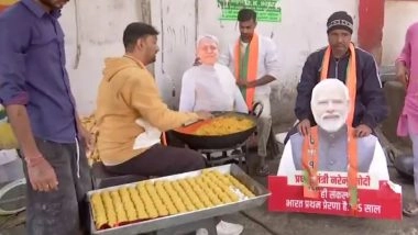 Bihar Assembly Elections 2025: NDA Starts Election Victory Celebration; 500 kg Laddus, 5 Lakh Rasgullas Ordered (Watch Video)