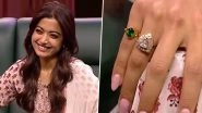 &lsquo;They&rsquo;re Very Important Rings&rsquo;: Rashmika Mandanna Finally Shows Off Her Engagement Ring; Blushes As Host Teases Her About Vijay Deverakonda on Talk Show (Watch Video)
