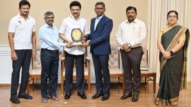 Tamil Nadu Chief Minister MK Stalin Unveils FIH Hockey Men’s Junior World Cup 2025 Trophy in Chennai (Watch Video)