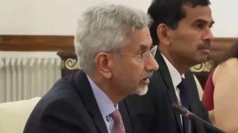 EAM S Jaishankar Holds Talks With Israel&rsquo;s Foreign Minister Gideon Sa&rsquo;ar, Calls for Global Zero-Tolerance Towards Terrorism (Watch Video)