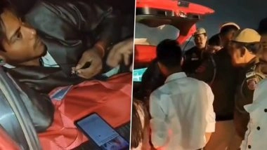 ‘Satyam, Wake Up’: Delhi Police Shocked to Find Man Fast Asleep Inside Car Trunk During Security Checks Near Signature Bridge, Video Goes Viral