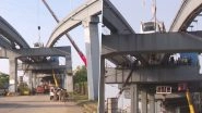 Mumbai Monorail Accident: Crane Deployed To Remove Monorail Coach After Train Derails and Hits Structure in Wadala While Undergoing Testing (Watch Video)