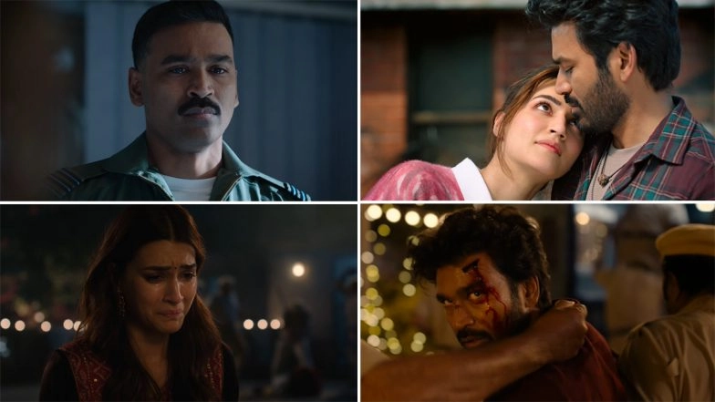 ‘Tere Ishk Mein’ Trailer Out: Actor Dhanush Says He and Kriti Sanon Shared ‘Beautiful Creative Synergy’ in Upcoming Film (Watch Video)