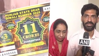 Punjab State Dear Diwali Bumper Lottery 2025 Winner: Amit Sehara, Vegetable Seller From Rajasthan, Wins INR 11 Crore, Says ‘Will Use Money to Children’s Education and To Build House’ (Watch Video)