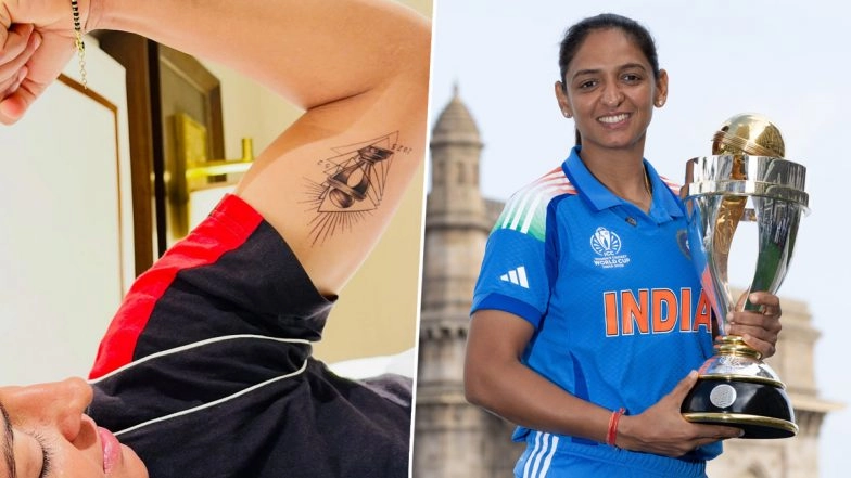 Harmanpreet Kaur Flaunts ICC Women's World Cup 2025 Trophy Tattoo Days After India Clinch Maiden Title, Says 'Forever Etched In My Skin and My Heart' (See Pic)