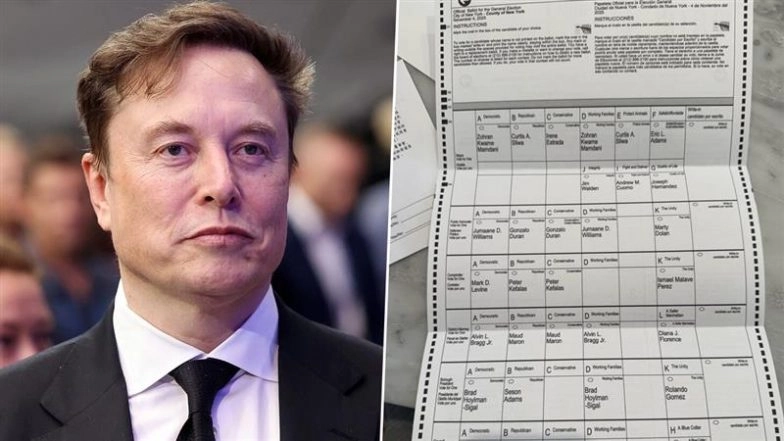 NYC Mayor Election 2025: Elon Musk Calls Ballot Form Showing Zohran Mamdani’s Name Twice a ‘Scam’, Netizens Fact-Check Him