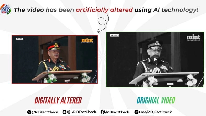 Did Indian Army Chief General Upendra Dwivedi Say That Trishul Exercises Are Nothing but Political Theatre Before Bihar Assembly Elections 2025? PIB Fact Check Debunks AI-Generated Fake Video