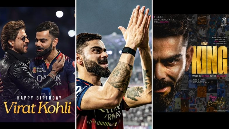 Happy Birthday Virat Kohli! RCB, KKR, RR, DC and Other IPL Franchises Wishes Star India Batter As He Turns 37
