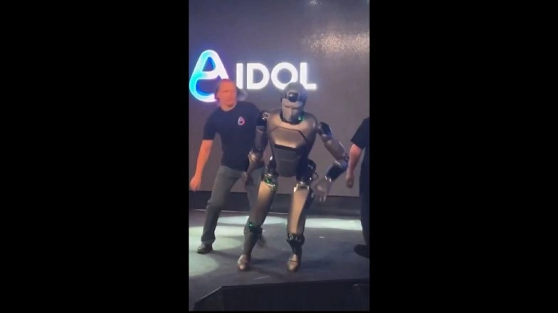 Russia’s 1st Humanoid Robot: AIDOL Company Showcases Its AI-Powered Human Robot That Stumbles Down While Walking on Stage (Watch Video)