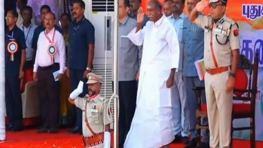 India News | Puducherry Celebrates Liberation Day, CM Rangasamy Hoists National Flag