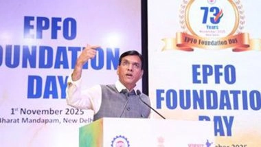 India News | Not Merely a Fund: Union Minister Mandaviya Calls for Citizen-centric, Technology-driven Social Security System on EPFO Foundation Day