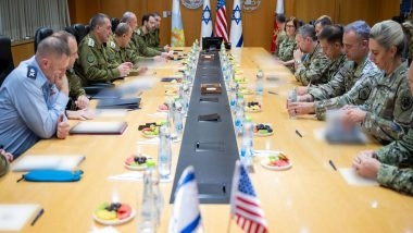 World News | US Joint Chiefs Chairman Dan Caine Visits Israel, Fiscusses Gaza Situation with IDF Chief
