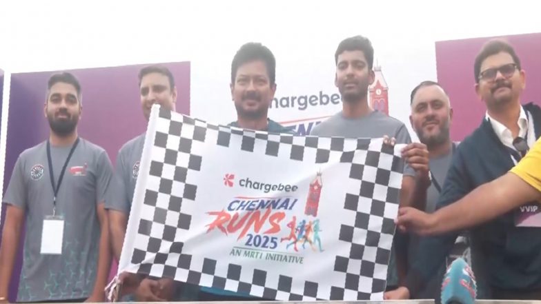 India News | Tamil Nadu: Deputy CM Udhayanidhi Stalin Flags off MRT1 Chargebee Chennai Runs 2025 Marathon