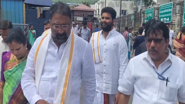 India News | Telangana Minister Vakiti Srihari Visits Andhra's Tirumala Temple on Kaishika Dwadashi