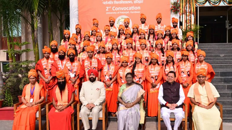 India News | President Droupadi Murmu Attends Second Convocation of University of Patanjali in Haridwar