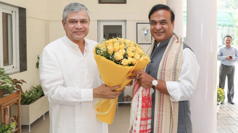 India News | Assam CM Sarma Meets Railways Minister Vaishnaw to Discuss Expanding Railway Infrastructure in State