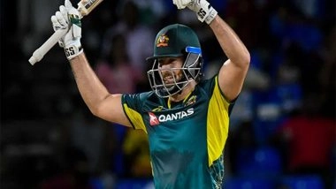 Sports News | 3rd T20I: Fiftes from David-Stoinis Take Australia to 186/6 in 20 Overs Against India at Hobart