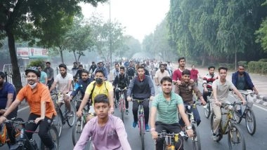 Sports News | India Pedals for a Cleaner, Fitter Future: 46th Edition of Fit India Sundays on Cycle Highlights Link Between Fitness, Environment