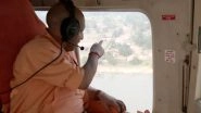 India News | UP CM Yogi Conducts Aerial Survey of Bahraich Boat Tragedy Site