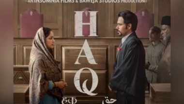 Entertainment News | Shah Bano's Daughter Sends Legal Notice to Emraan Hashmi, Yami Gautam's 'HAQ'