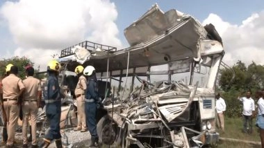 India News | Telangana Minister Ponnam Prabhakar Confirms 20 People Dead in Rangareddy Bus-truck Collision