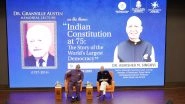 Business News | Constitutional Morality Guides Public Life: Abhishek Manu Singhvi at Granville Austin Memorial Lecture At JGU