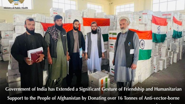 World News | India Donates over 16 Tonnes of Medicines to Afghanistan