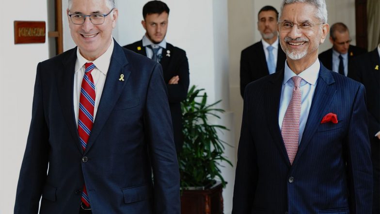 World News | EAM Jaishankar Discusses Strategic Partnership, Zero Tolerance Towards Terrorism with Israeli Counterpart