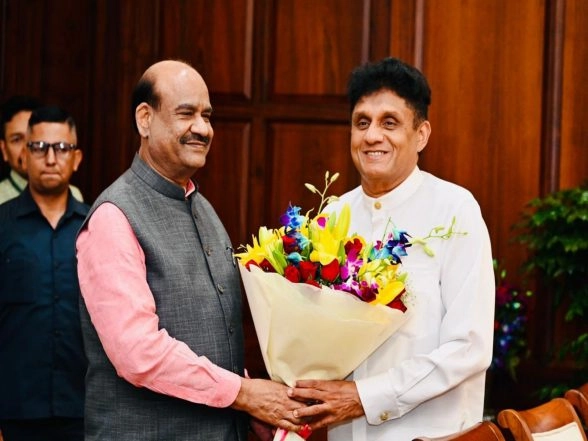 India News | Om Birla Meets Sri Lankan LoP Sajith Premadasa, Says India is Reliable Partner in Sri Lanka's Progress