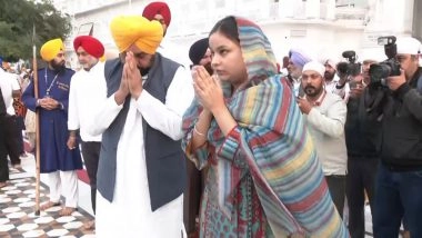 India News | Punjab CM Bhagwant Mann, His Wife Visit Golden Temple on Guru Nanak Jayanti