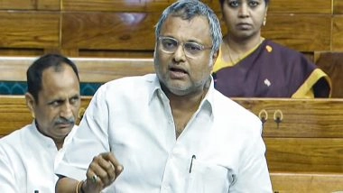 India News | Congress MP Karti Chidambaram Expresses Shock over Coimbatore Rape; Urges CM Stalin to Take Strict Action