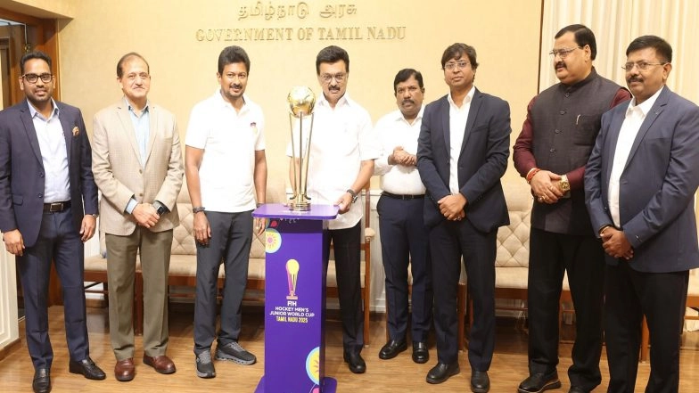 Sports News | Tamil Nadu CM MK Stalin Unveils Trophy for FIH Hockey Men's Junior World Cup 2025