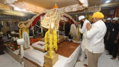 India News | CM Bhupendra Patel Offer Prayers and Pays Respect to Guru Granth Sahib
