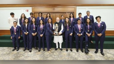 ICC Women’s World Cup 2025: PM Narendra Modi Meets Winning Members of Team India at Lok Kalyan Marg Following Historic Triumph, Praises Their Grit and Comeback Spirit (See Pics)