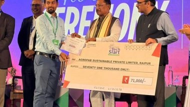 India News | IIM Raipur Startups Shine at CG TechStart 2025; Win First and Fourth Positions, Felicitated by CM Vishnu Deo Sai