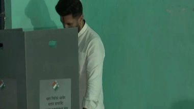 India News | Bihar Polls: LJP (RV) Chief Chirag Paswan Casts His Vote in Khagaria
