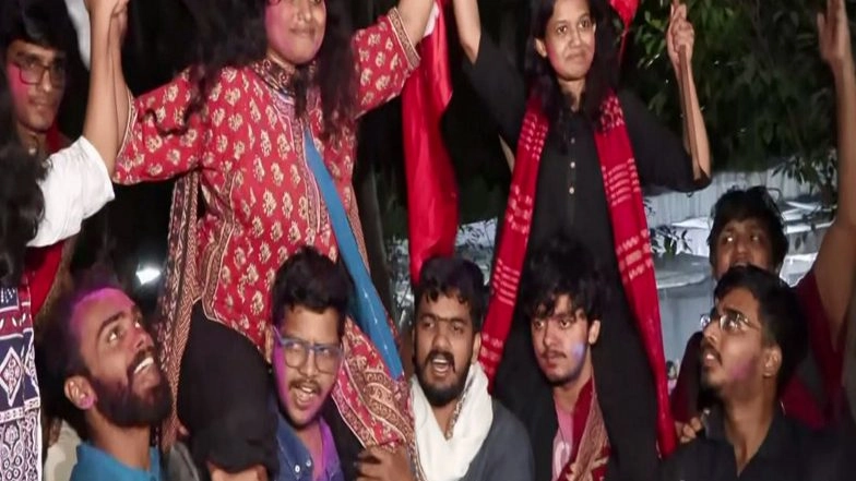 India News | United Left Sweeps JNUSU Polls, AISA's Aditi Mishra Elected as President