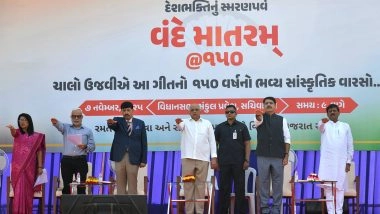 India News | Gujarat CM Bhupendra Patel Chairs Celebration to Commemorate 150 Years of National Song 'Vande Mataram'