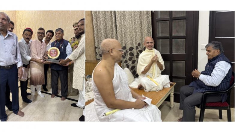 Business News | Governor of Punjab Meets Param Pujya Divyatapasvi Acharya Shri Hansratna Surishwarji Maharaj -- A Meeting of Spiritual Vision and Cultural Harmony