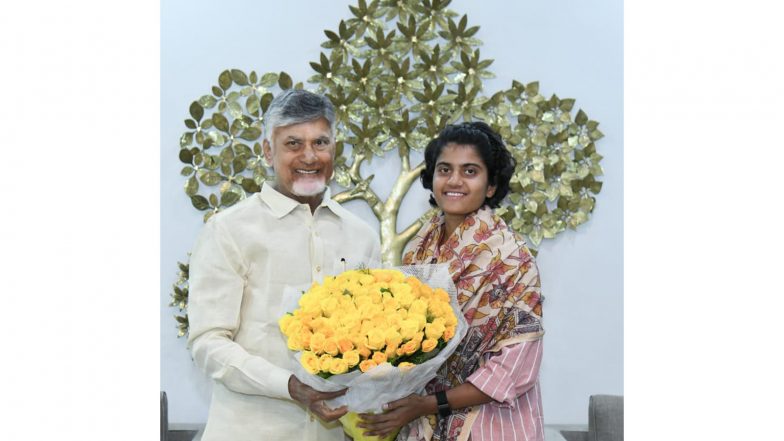 Sports News | Andhra Pradesh Govt Announces Rs 2.5 Crore, House, Job for Women's WC Winning Spinner Shree Charani