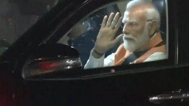 India News | UP: PM Modi Holds Roadshow in Varanasi, to Flag off 4 New Vande Bharat Express Trains