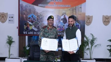 India News | Assam Rifles and Rudram Dynamics Foundation Sign MoU to Enhance Collaboration in Research, Innovation and Training
